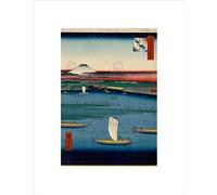 Wee Blue Coo UTAGAWA HIROSHIGE JAPANESE 100 VIEWS EDO 067 BLACK FRAMED ART PRINT B12X1918