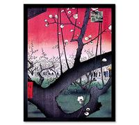 Wee Blue Coo Utagawa Hiroshige Japanese Pruneraie Kameido Art Print Framed Poster Wall Decor 12x16 inch
