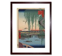 Wee Blue Coo Utagawa Japanese 100 Views Edo 062 Painting Picture Framed Wall Art Print