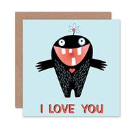 Wee Blue Coo VALENTINE LOVE HAPPY MONSTER FUN NEW ART GREETINGS GIFT CARD