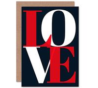 Wee Blue Coo VALENTINES CARD - QUOTE TYPOGRAPHY LOVE LETTERS SIMPLE STYLISH RED