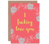 Wee Blue Coo Valentines Day Fucking Love You Greetings Card Cp3237