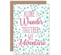 Wee Blue Coo Valentines Love Words Adventure Wander Together Romantic Greetings Card Cp3259
