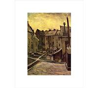 Wee Blue Coo VAN GOGH BACKYARDS OLD HOUSES IN ANTWERP IN SNOW 1885 ART PRINT B12X1995