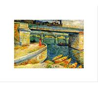 Wee Blue Coo Van Gogh Bridges Across Seine At Asnieres 1887 Wall Art Print