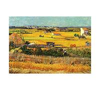Wee Blue Coo Van Gogh Harvest La Crau Montmajour Framed Art Print Picture F12X1618