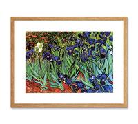 Wee Blue Coo Van Gogh Irises Artwork Framed Wall Art Print 12X16 Inch