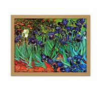 Wee Blue Coo Van Gogh Irises Artwork Framed Wall Art Print 18X24 Inch