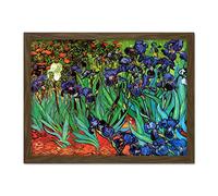 Wee Blue Coo Van Gogh Irises Artwork Framed Wall Art Print 18X24 Inch