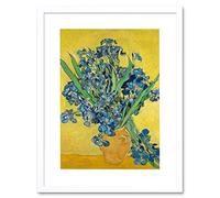 Wee Blue Coo Van Gogh Irises Painting Artwork Framed Wall Art Print 12X16 Inch