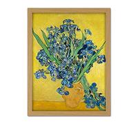 Wee Blue Coo Van Gogh Irises Painting Artwork Framed Wall Art Print 18X24 Inch