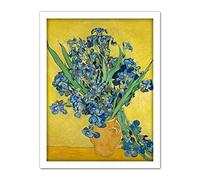 Wee Blue Coo Van Gogh Irises Painting Artwork Framed Wall Art Print 18X24 Inch