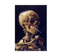 Wee Blue Coo VAN GOGH SKULL BURNING CIGARETTE OLD PAINTING FRAMED PRINT PICTURE 25 F12X1625