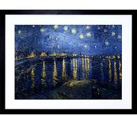 Wee Blue Coo Van Gogh Starry Night 1888 Painting Art Print Wood Frame Picture F12X1626