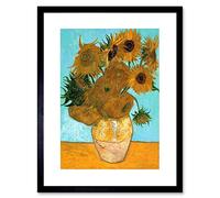 Wee Blue Coo Van Gogh Still Life Vase With Twelve Sunflowers Old Art Framed Wall Art Print