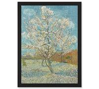 Wee Blue Coo Van Gogh The Pink Peach Tree Painting Artwork Framed Wall Art Print A4