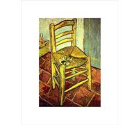 Wee Blue Coo VAN GOGH VINCENT'S CHAIR WITH PIPE OLD MASTER FRAMED PRINT B12X2264