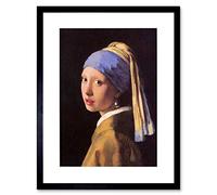 Wee Blue Coo Vermeer Girl With Pearl Earring Old Master Framed Wall Art Print