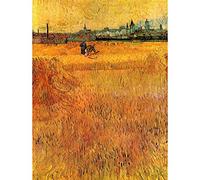 Wee Blue Coo Vincent Van Gogh Arles View From Wheat Fields 1888 Old Painting Art Print Poster Wall Decor 12X16 Inch