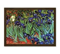 Wee Blue Coo Vincent Van Gogh Irises Artwork Framed Wall Art Print A4