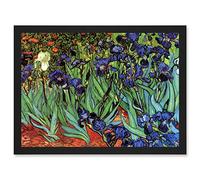 Wee Blue Coo Vincent Van Gogh Irises Artwork Framed Wall Art Print A4
