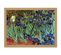 Wee Blue Coo Vincent Van Gogh Irises Artwork Framed Wall Art Print A4