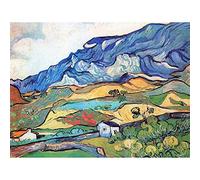 Wee Blue Coo Vincent Van Gogh Les Alpilles Mountain Landscape Art Print Poster Wall Decor 12X16 Inch