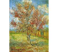 Wee Blue Coo Vincent Van Gogh Pink Peach Tree Blossom Reminiscence Mauve Art Print Poster Wall Decor 12X16 Inch