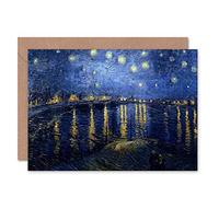 Wee Blue Coo Vincent Van Gogh Starry Night 1888 Old Master Painting Sealed Greeting Card Plus Envelope Blank inside