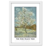 Wee Blue Coo Vincent Van Gogh The Pink Peach Tree Post-Impressionist Painting Artwork Framed Wall Art Print A4