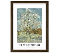 Wee Blue Coo Vincent Van Gogh The Pink Peach Tree Post-Impressionist Painting Artwork Framed Wall Art Print A4