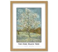 Vincent Van Gogh The Pink Peach Tree Post-Impressionist Painting Artwork Framed Wall Art Print A4 Artery8 Light Oak One Size