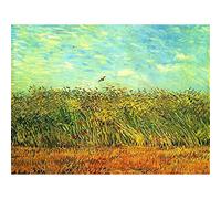 Wee Blue Coo Vincent Van Gogh Wheat Field With Lark Old Master Painting Art Print Poster Wall Decor 12X16 Inch