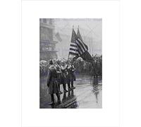 Wee Blue Coo Vintage 367th Infantry African American Flag Wall Art Print