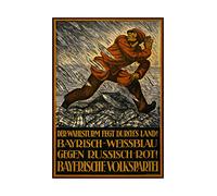 Wee Blue Coo Vintage Ad Bavarian People Party Anti Bolshevik Germany Wall Art Print
