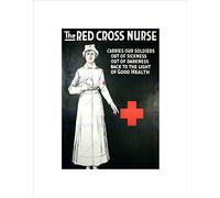 Wee Blue Coo VINTAGE AD FIRST AID RED CROSS NURSE SOLDIERS CHARITY FRAMED PRINT B12X11521