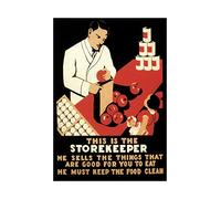 Wee Blue Coo Vintage Ad Health Food Store Hygiene USA Wall Art Print