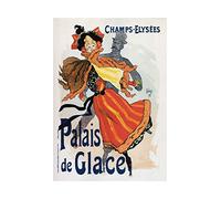 Wee Blue Coo Vintage Ad Ice Palace Skating Paris Wall Art Print