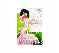 Wee Blue Coo VINTAGE AD MISTI CORSET PERSEPHONE CLOTHING FRANCE FRAMED ART PRINT B12X11537