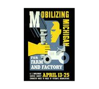 Wee Blue Coo Vintage Ad Mobilizing Michigan Rural Industrial USA Wall Art Print