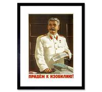 Wee Blue Coo Vintage Ad Political Stalin Soviet USSR Communism Framed Wall Art Print