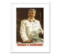 Wee Blue Coo Vintage Ad Political Stalin Soviet USSR Communism Framed Wall Art Print