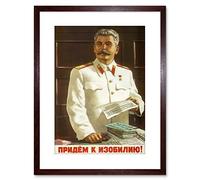 Wee Blue Coo Vintage Ad Political Stalin Soviet USSR Communism Framed Wall Art Print