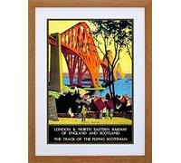 Wee Blue Coo Vintage Ad Railway Flying Scotsman Forth Bridge Framed Wall Art Print
