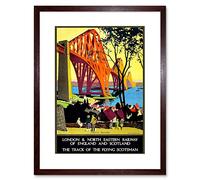 Wee Blue Coo Vintage Ad Railway Flying Scotsman Forth Bridge Framed Wall Art Print