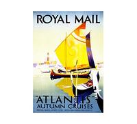 Wee Blue Coo Vintage Ad Royal Mail Atlantis Cruise Ship Boat Wall Art Print