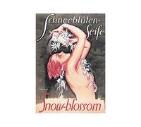 Wee Blue Coo Vintage Ad Snow Blossom Soap Germany Wall Art Print