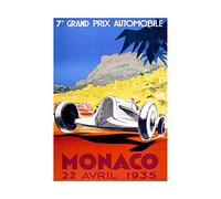 Wee Blue Coo Vintage Ad Transport Grand Prix Monaco Wall Art Print