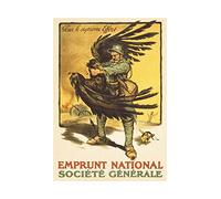 Wee Blue Coo Vintage Ad War WWI France Soldier German Eagle Strangle Wall Art Print