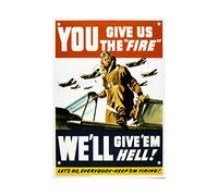 Wee Blue Coo Vintage Ad War WWII USA Pilot Fighter Jet Wall Art Print